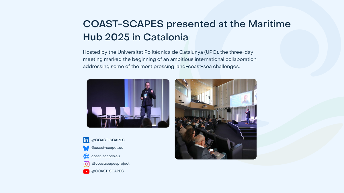 COAST-SCAPES presented at the Maritime Hub 2025 in Catalonia