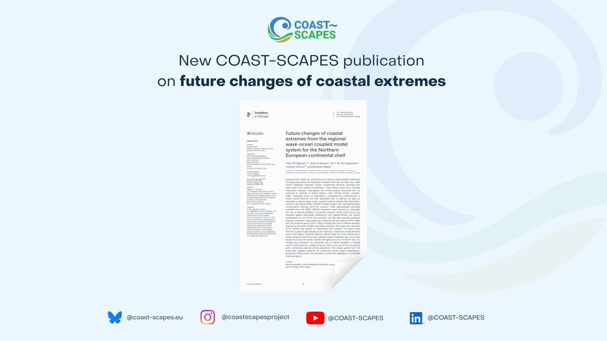 New COAST-SCAPES publication  on future changes of coastal extremes